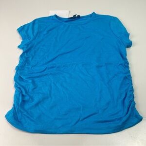 Nordstrom Freshman 1996 Girls Blue Ruched Side Top sz M 8/10 NWT